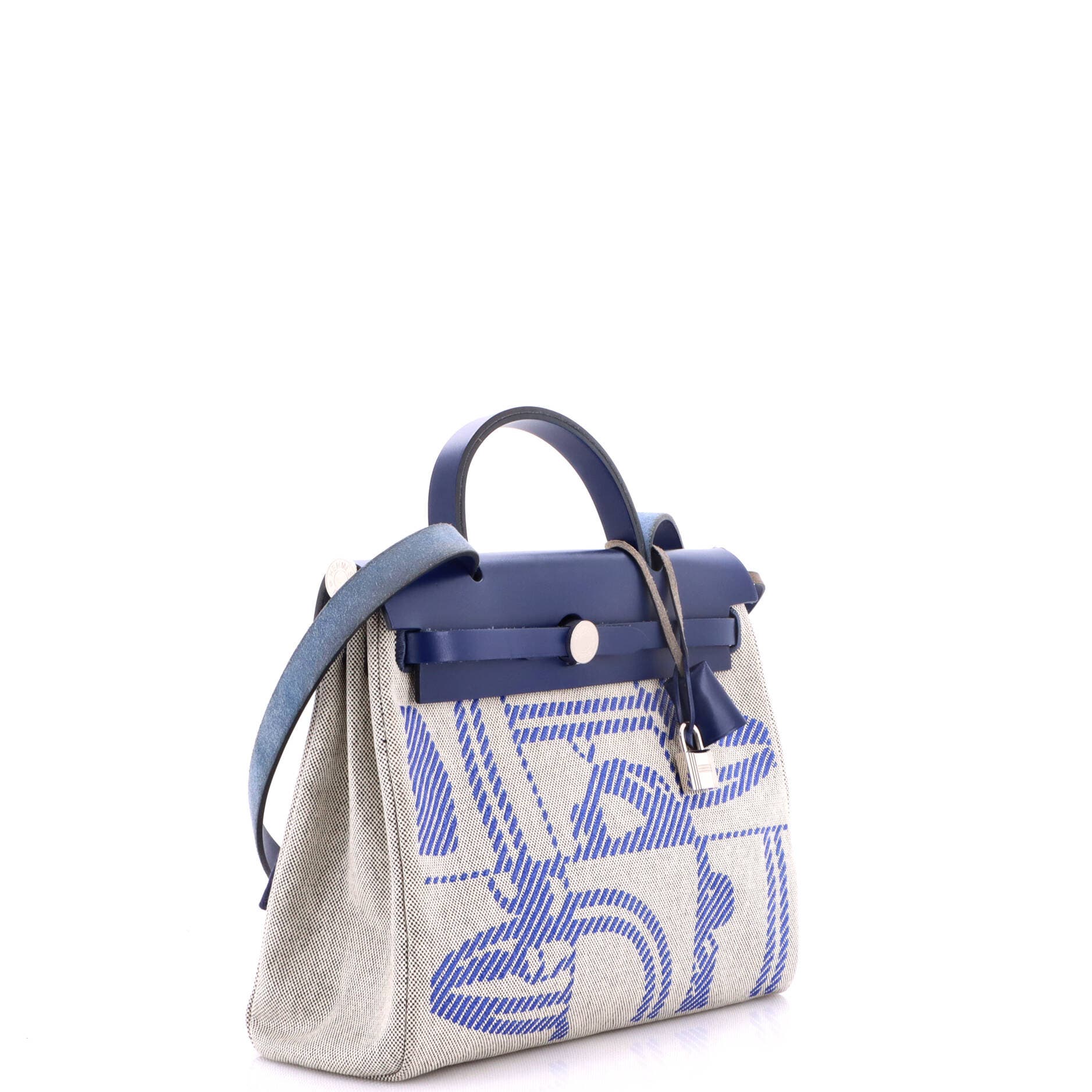 Herbag Zip Relief Brides de Gala Toile and Leather 31, Alternate, color, Blue