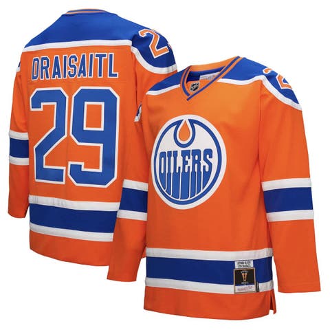 Men's Mitchell & Ness Leon Draisaitl Orange Edmonton Oilers Power Play Jersey