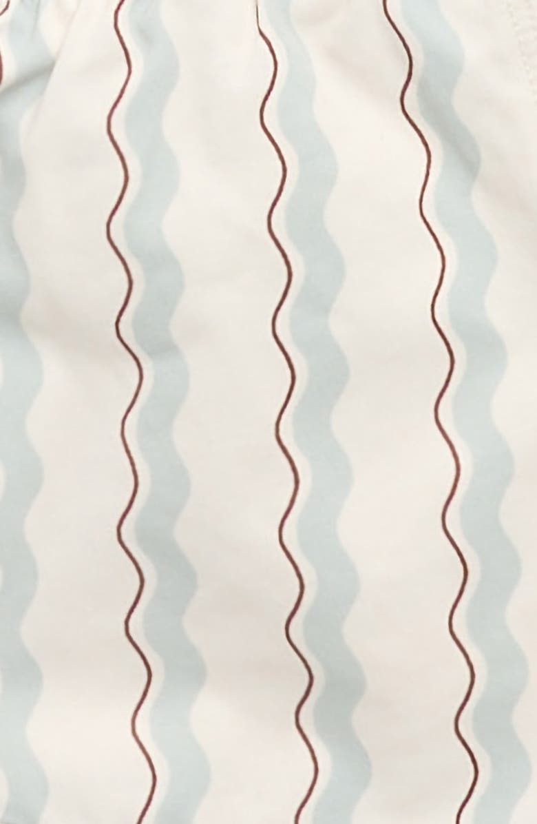 Rylee + Cru Wave Stripe Swim Trunks, Alternate, color, Natural