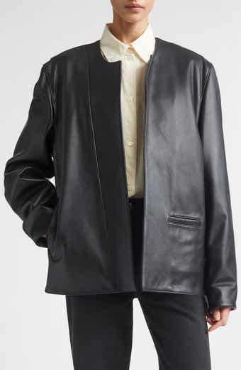 Minimal Leather Biker Jacket