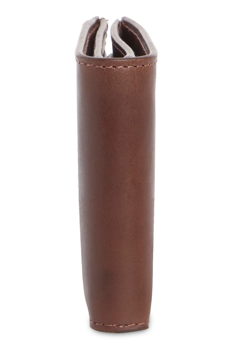 Hunter Glazed Leather Bifold Wallet, Alternate, color, MAHOGANY