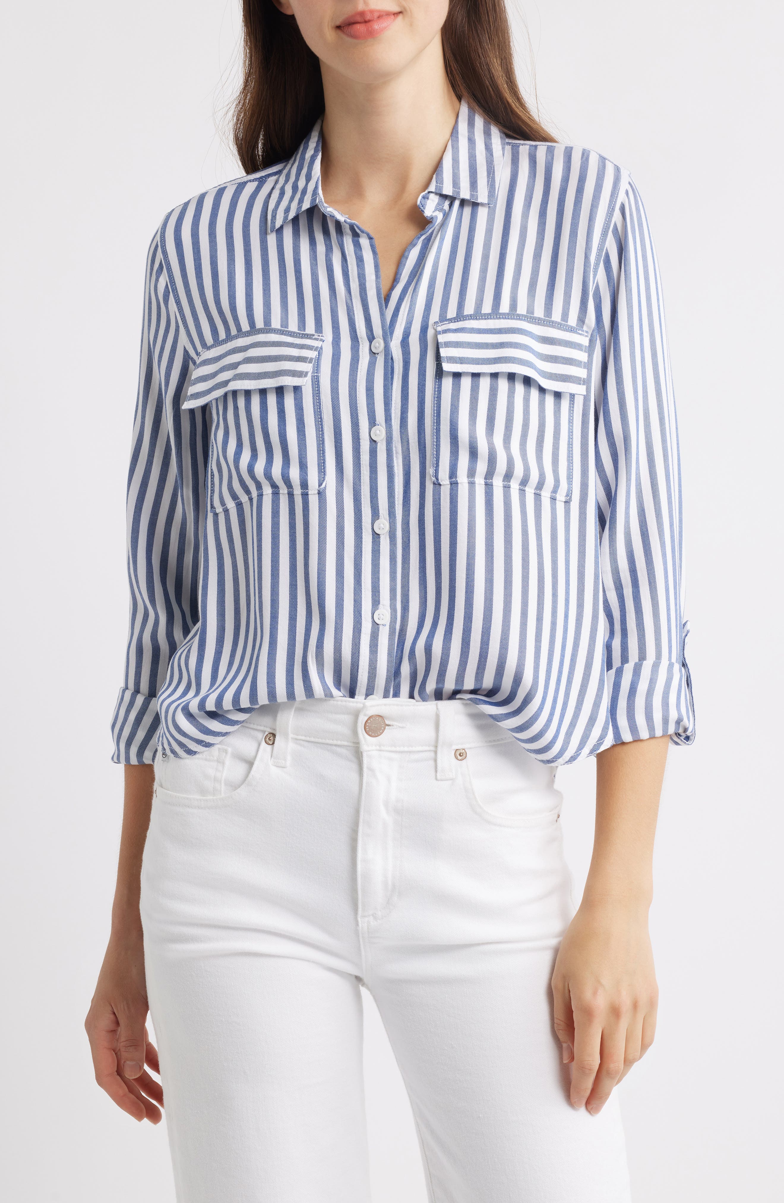 Fallon High-Low Button-Up Shirt - image 5