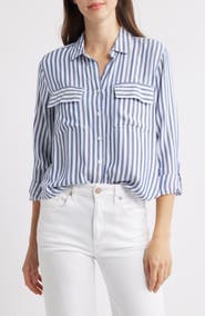 beachlunchlounge Fallon High-Low Button-Up Shirt