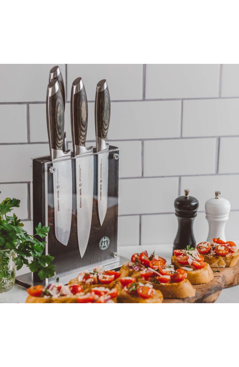 Schmidt Brothers Cutlery Bonded Ash 7-Piece Knife Block Set, Alternate, color, Grey