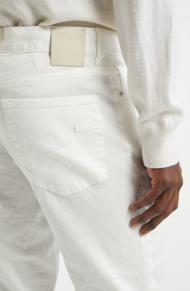 ZEGNA Slim Fit Jeans, Alternate, color, White Sld
