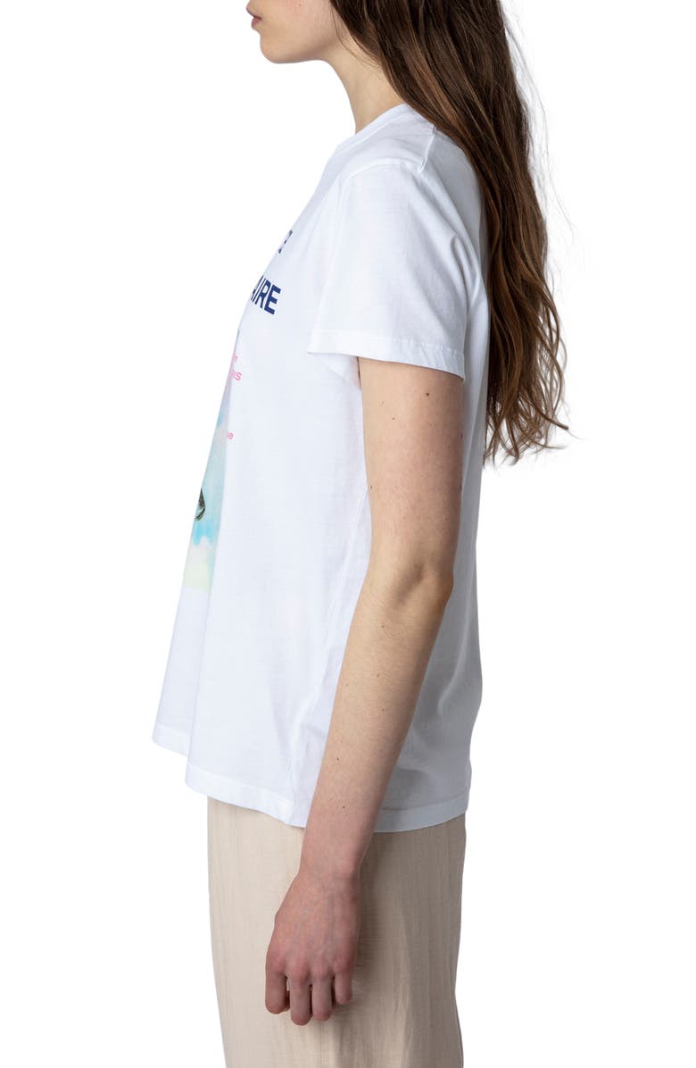 Zadig & Voltaire Zoe Photoprint Palmier Graphic T-Shirt, Alternate, color,