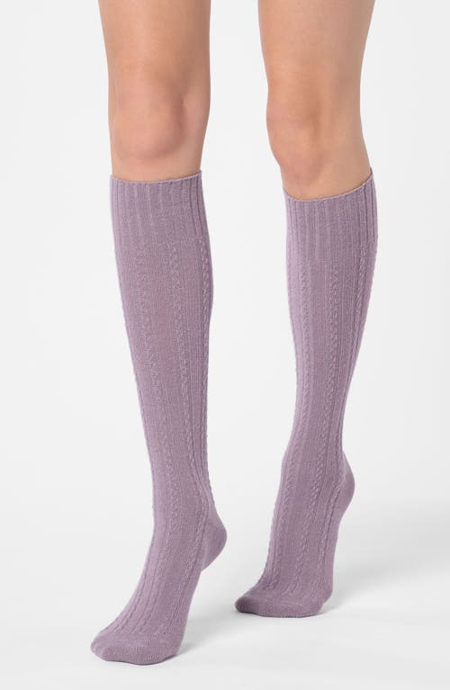 Oroblu Nancy Wool & Cashmere Blend Knee High Socks In Purple