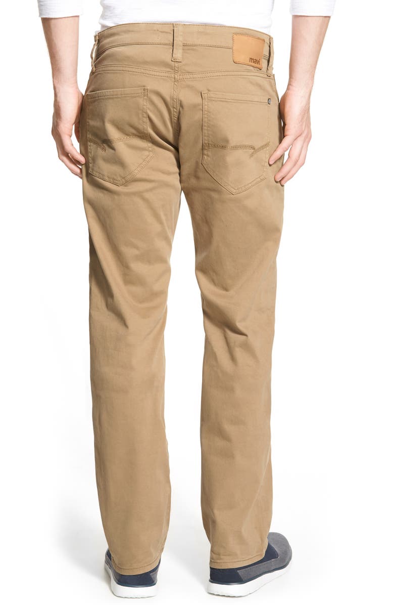 Mavi Jeans Zach Straight Leg Twill Pants, Alternate, color, British Khaki Twill