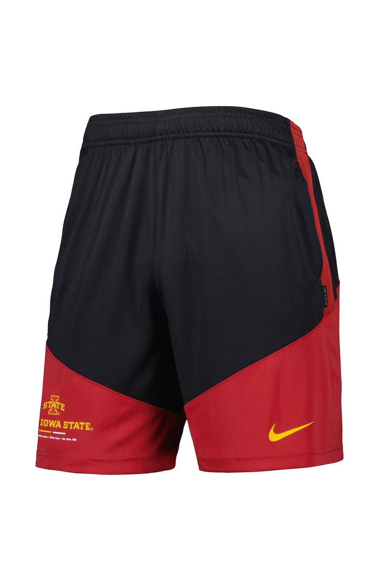 Nike Men's Nike Black/Cardinal Iowa State Cyclones Performance Player Shorts, Alternate, color, 