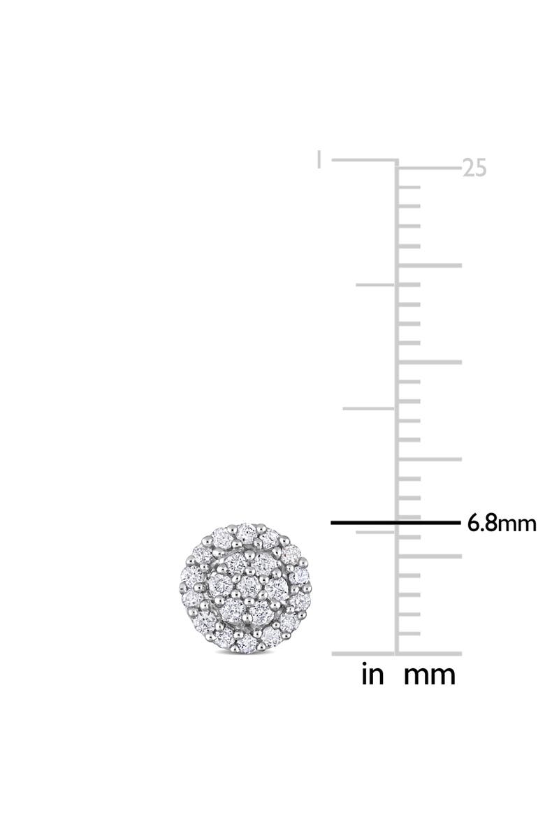 Julianna B. Diamond Cluster Halo Earrings, Alternate, color, Sterling Silver