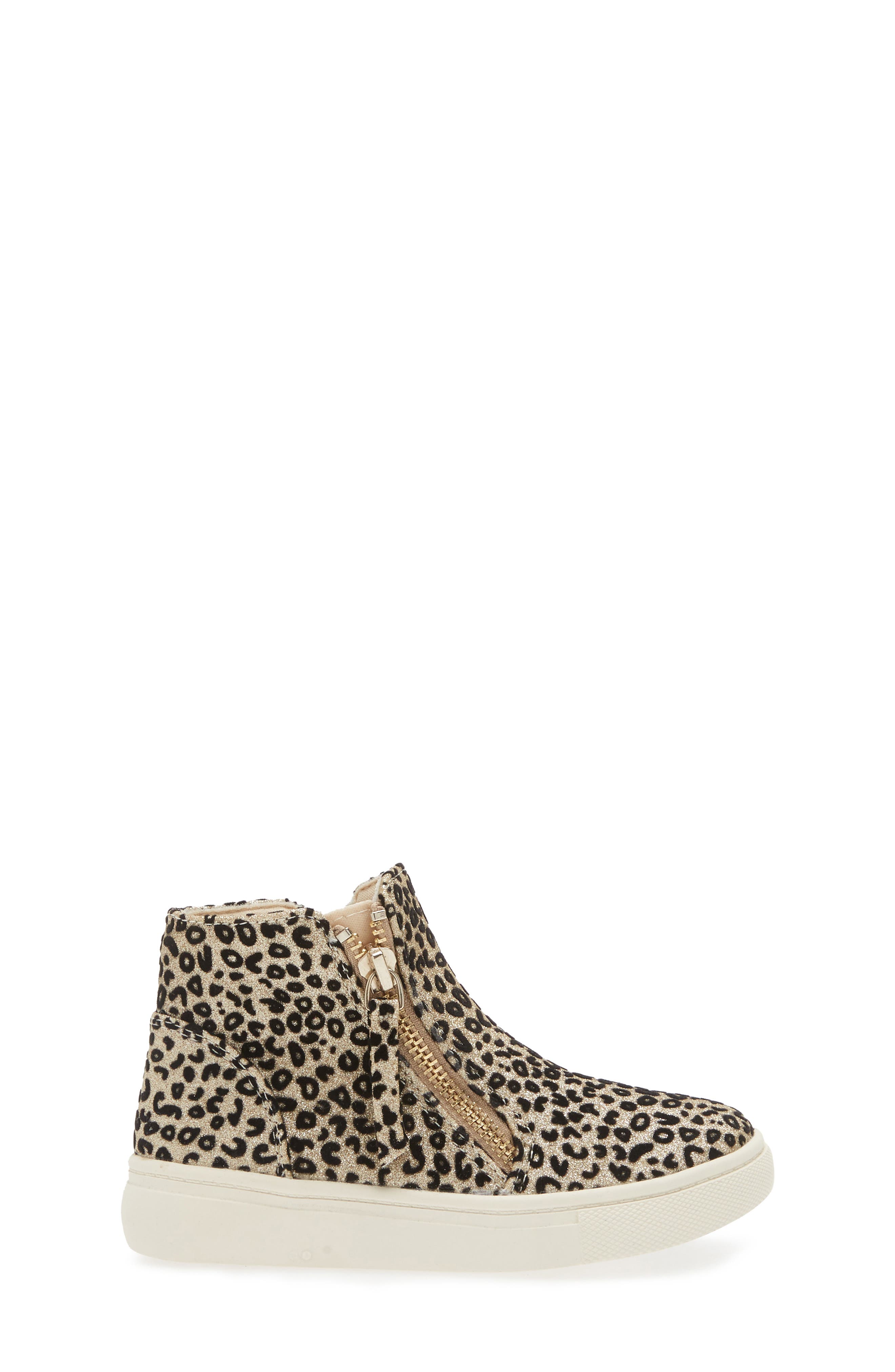 Kids' Londyn Zip Sneaker Bootie, Alternate, color, BROWN LEOPARD PRINT