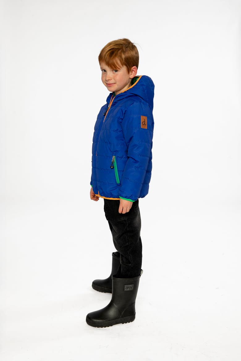 Quilted Hooded Zip Pocket Mid-Season Jacket, Alternate, color, Royal Blue