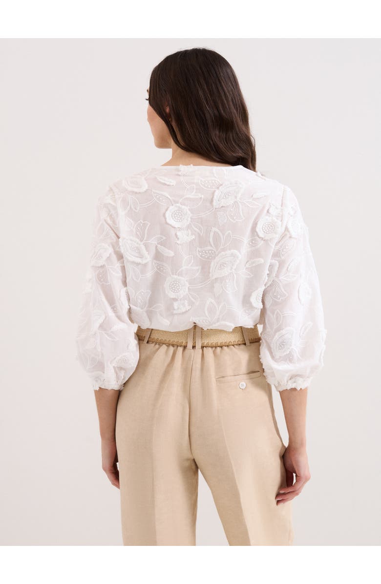 Phase Eight Daisy Texture Blouse, Alternate, color, White