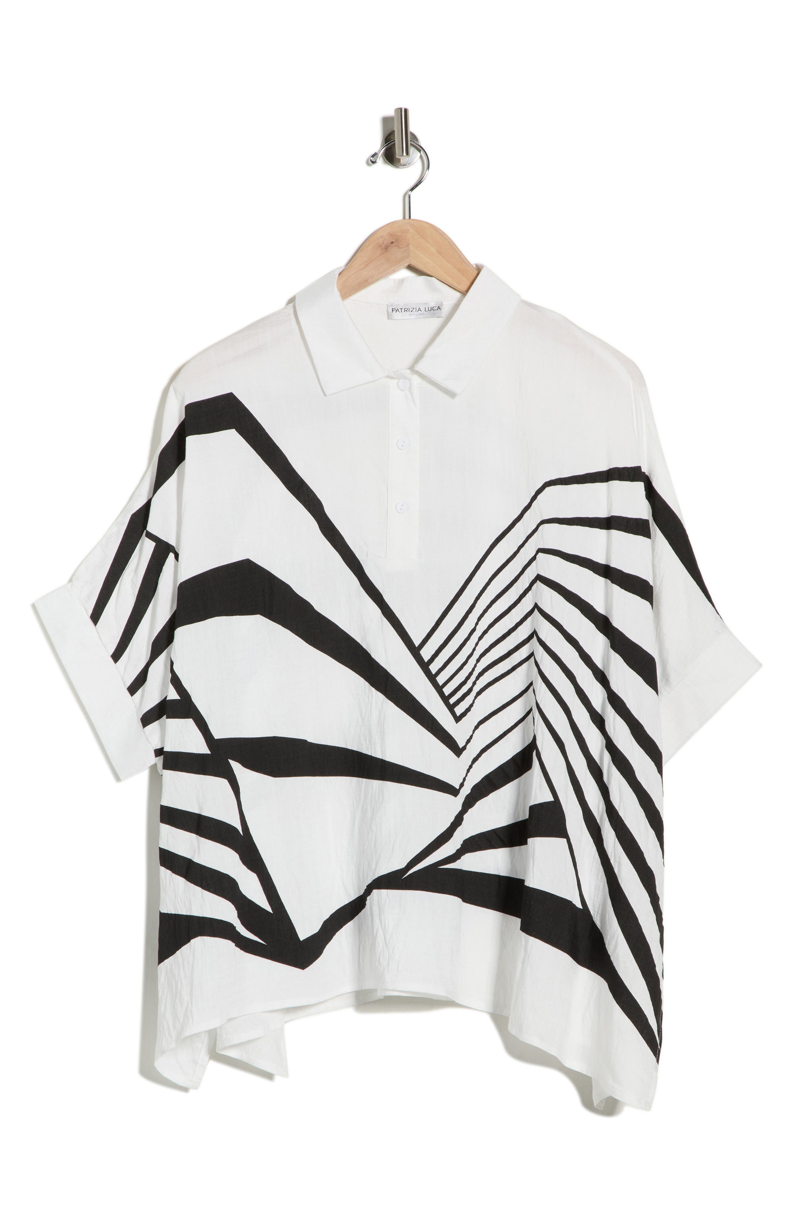 PATRIZIA LUCA Geo Print Boxy Top