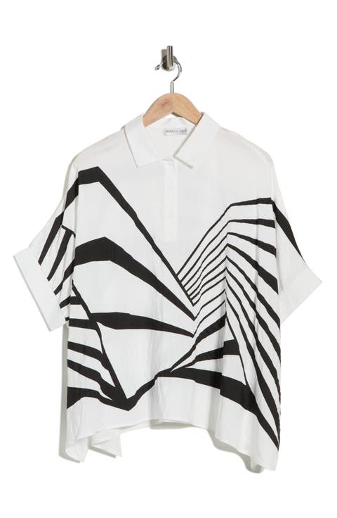 Geo Print Boxy Top