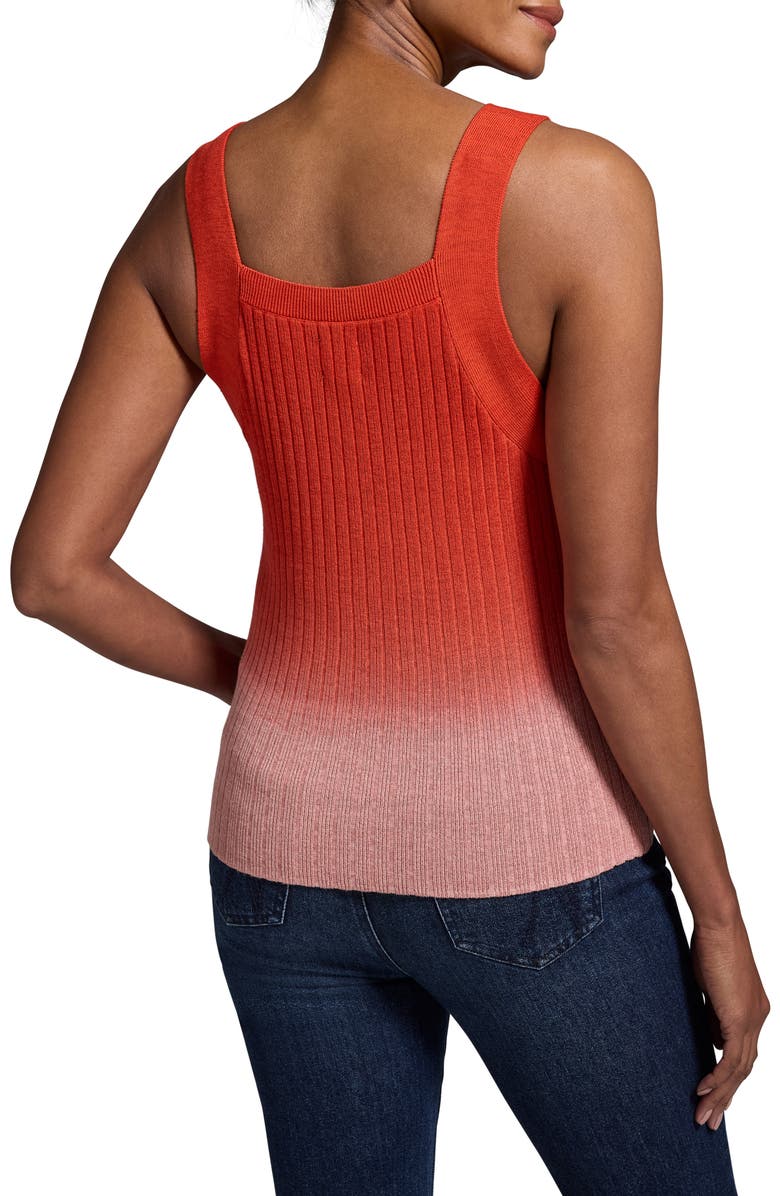 NIC+ZOE Luxe Knit Ombré Rib Sweater Tank, Alternate, color, Pink Multi