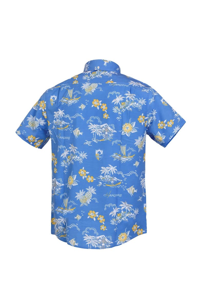 Reyn Spooner Men's Reyn Spooner Powder Blue Los Angeles Chargers Throwback Kekai Performance Button-Down Shirt, Alternate, color, Powder Blue