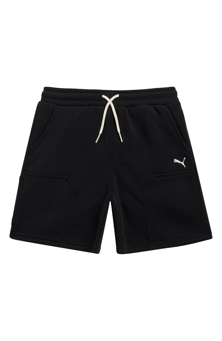 PUMA Kids' Knit Shorts, Main, color, Black