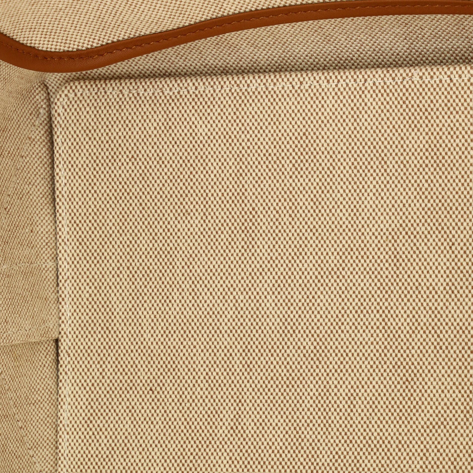 Pre-Owned Hermes Sac Steeple Tote Printed Toile with Leather 25, Alternate, color, Gold