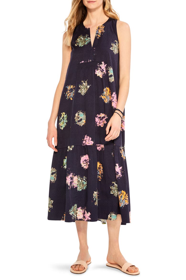 Bright Spot Midi Tank Dress, Main, color, INDIGO MULTI