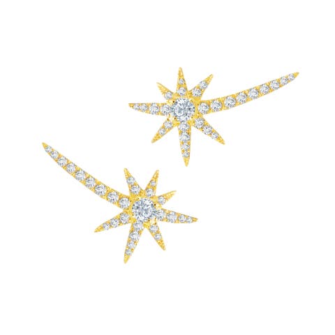 Yellow Shooting Starburst Earrings