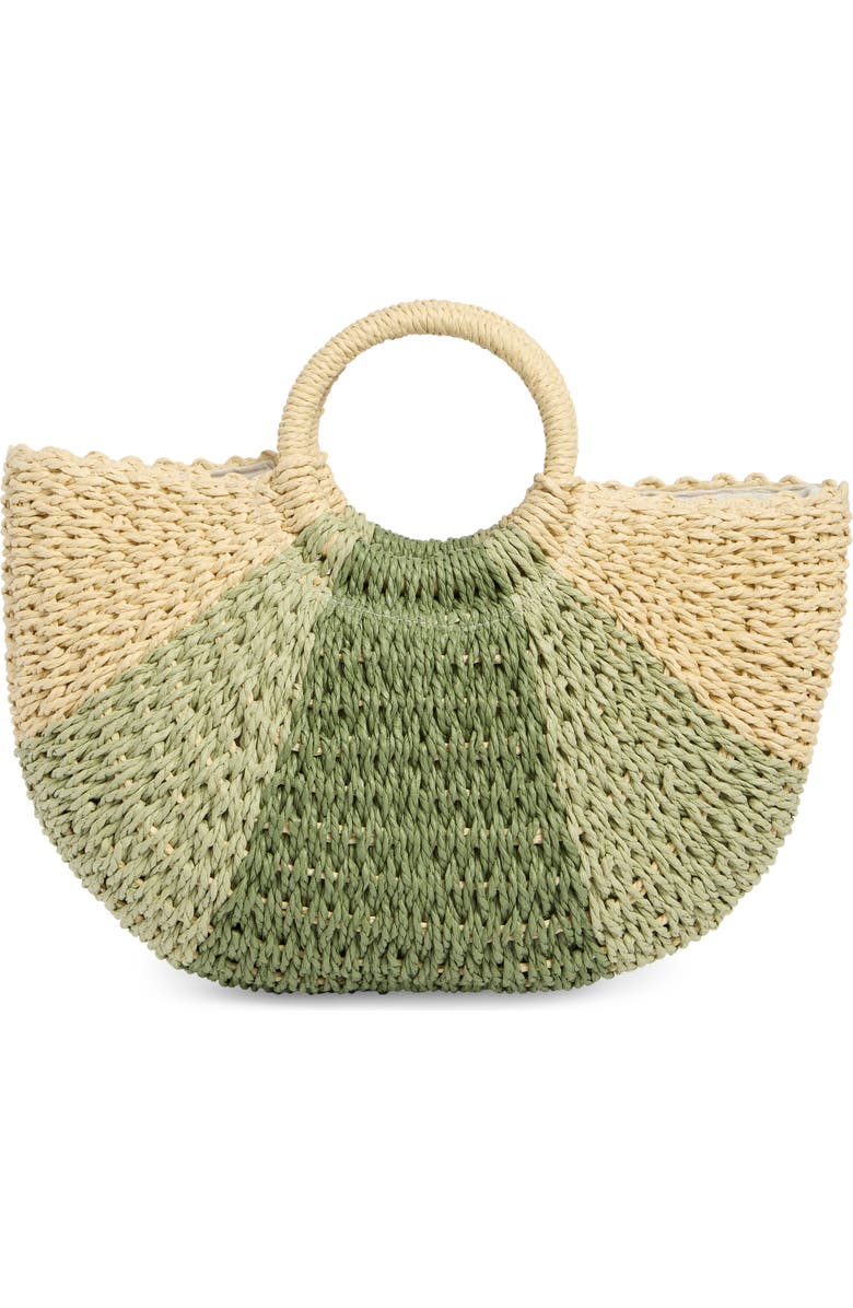 ALESSIA BIANCHI East/West Straw Tote, Main, color, Grass Multi