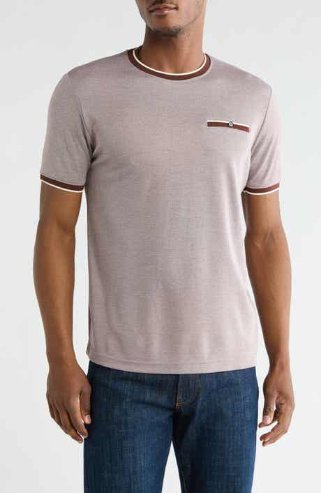 DENIM AND FLOWER Tipped Crewneck T-Shirt