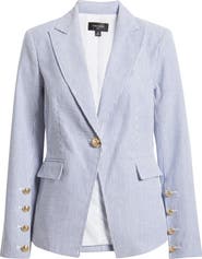 Tahari ASL Seersucker Blazer