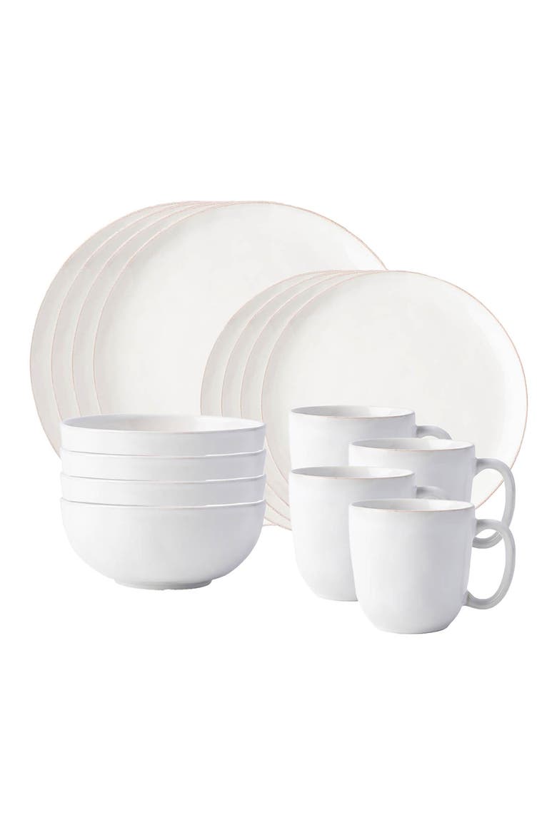 Puro Coupe 16-Piece Place Setting, Main, color, WHITEWASH