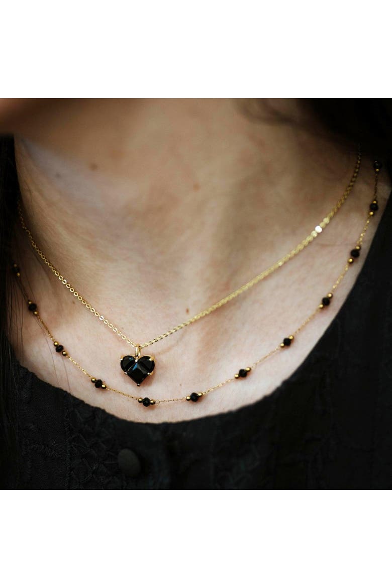 Nocturnal Bead Necklace, Alternate, color, Gold