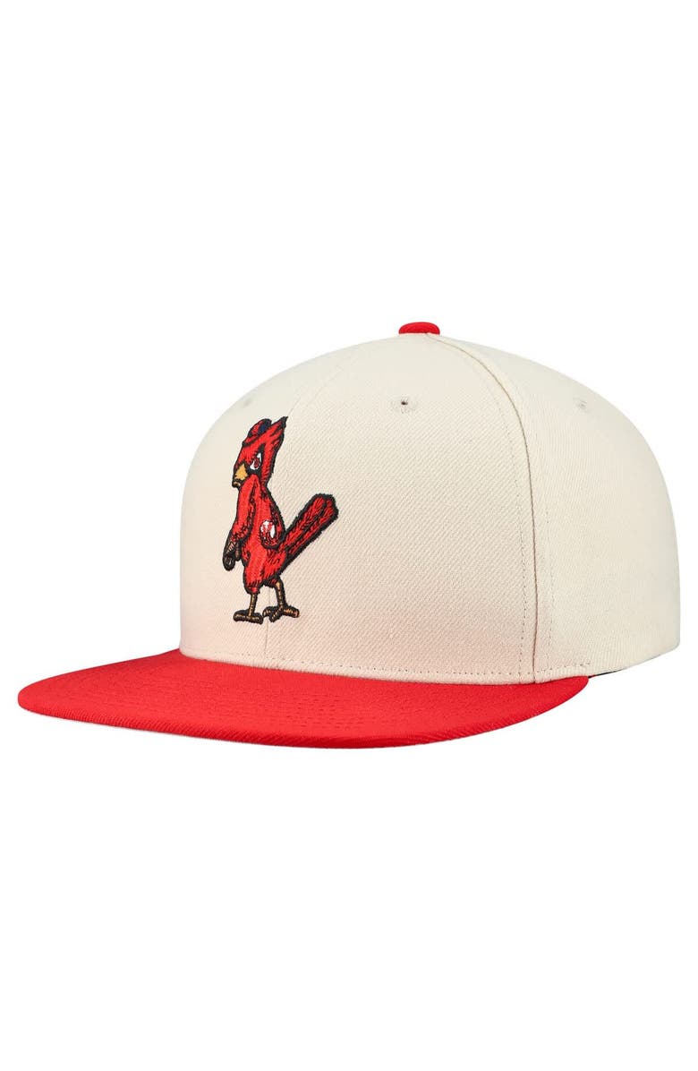 Mitchell & Ness Men's Mitchell & Ness Cream St. Louis Cardinals Cooperstown Collection Basic Flip Snapback Hat, Main, color, Cream