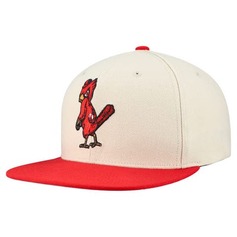 Men's Mitchell & Ness Cream St. Louis Cardinals Cooperstown Collection Basic Flip Snapback Hat