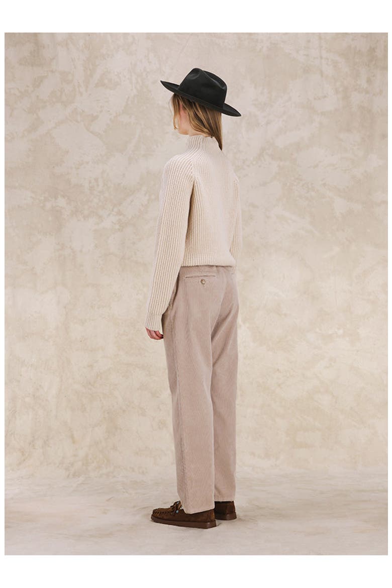 Leona High Neck Wool and Cashmere Sweater, Alternate, color, Cream