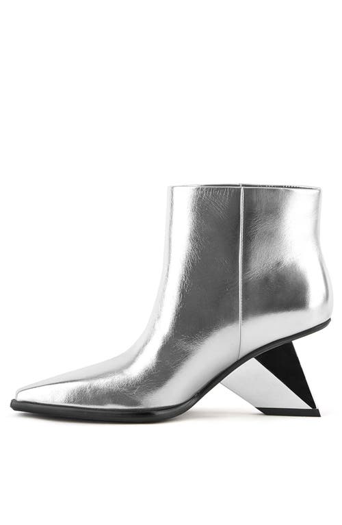 United Nude Rockit Pull On Bootie In Silver