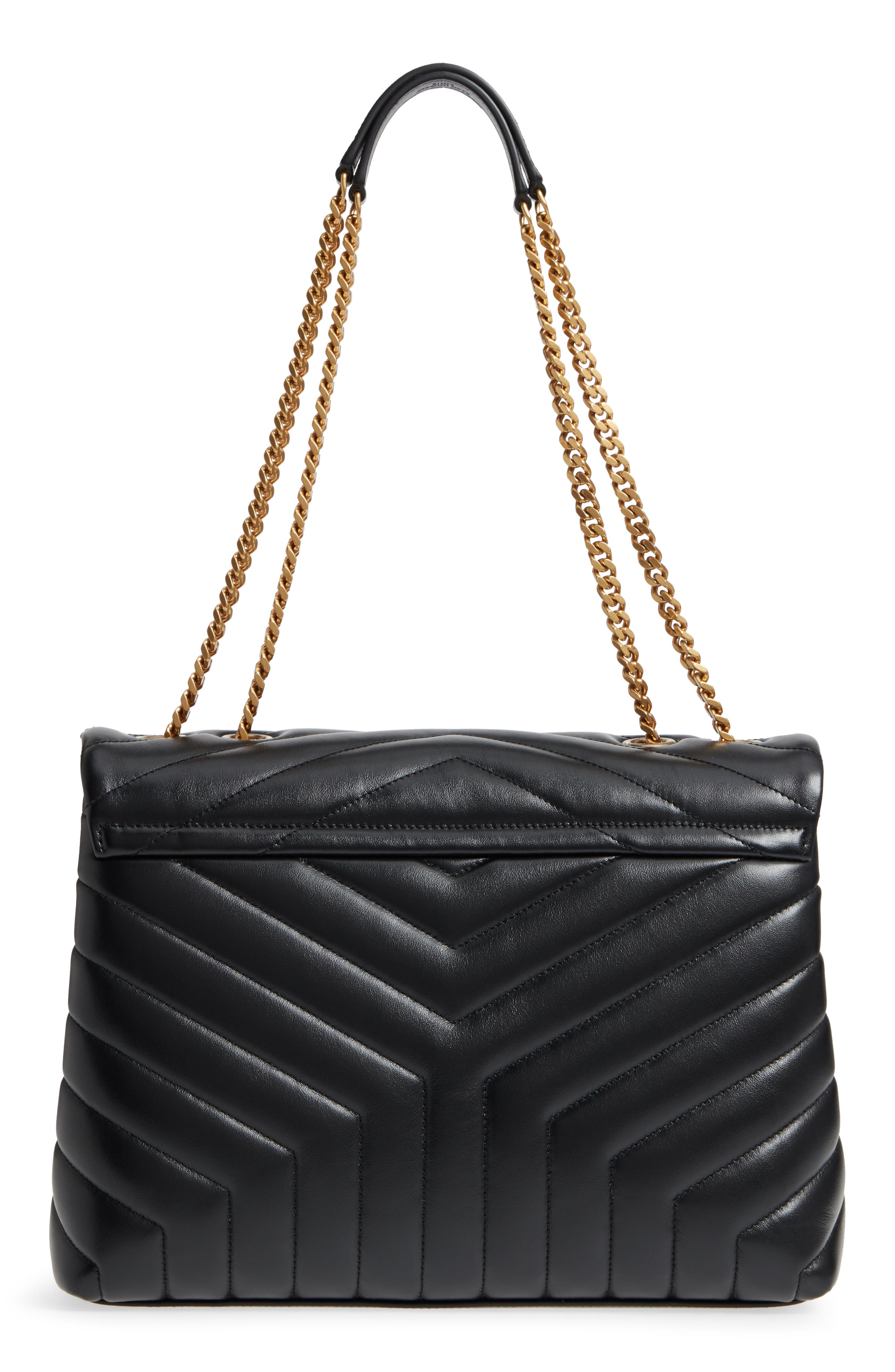 Saint Laurent Medium Loulou Matelassé Calfskin Leather Shoulder Bag, Alternate, color, 