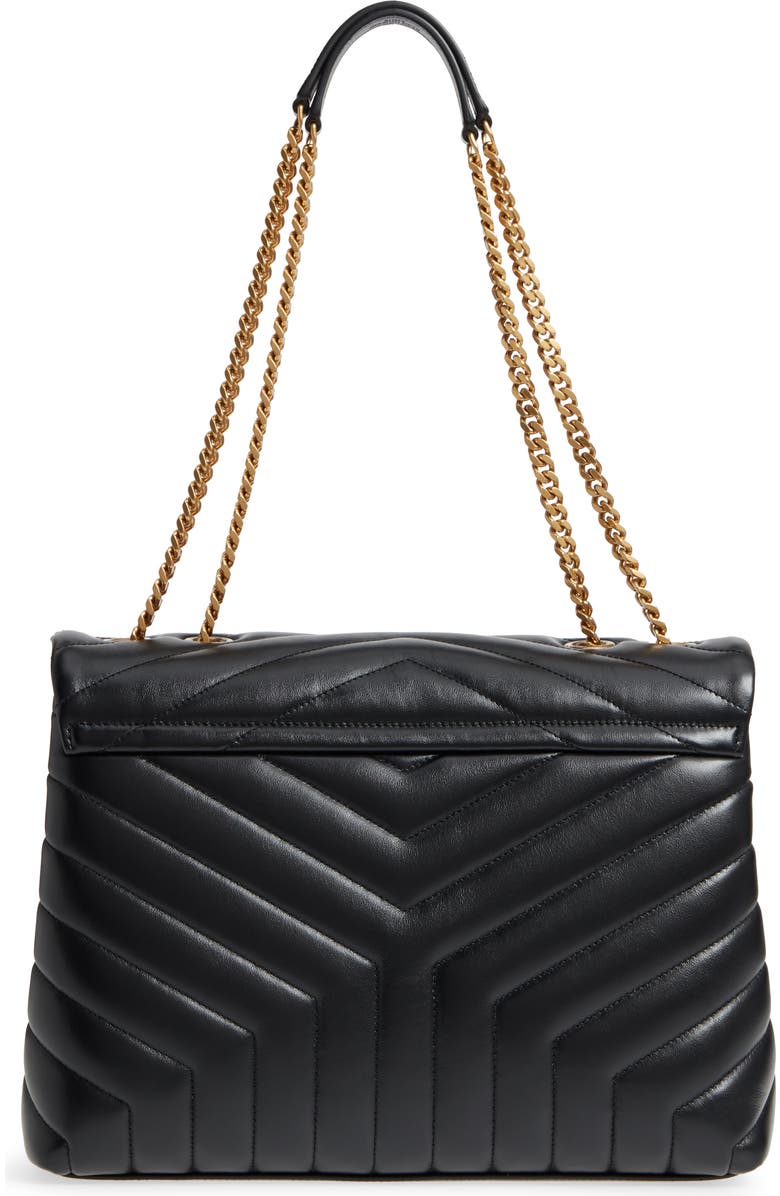 Saint Laurent Medium Loulou Matelassé Calfskin Leather Shoulder Bag, Alternate, color,
