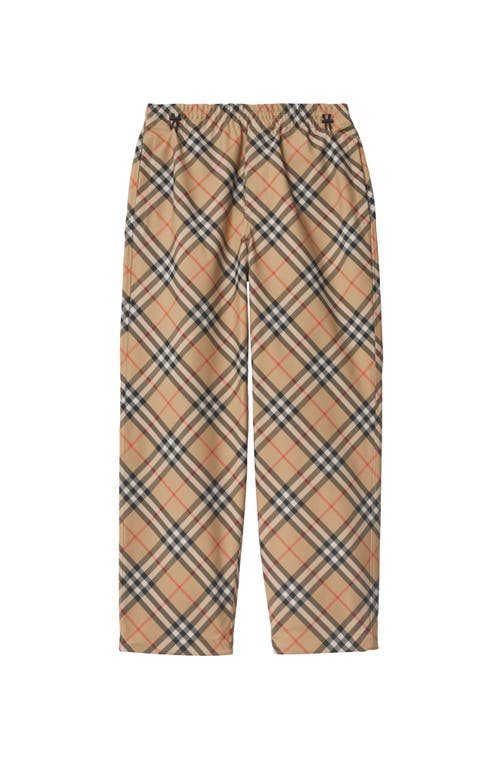 Burberry Checked Straight-leg Trousers In Nude