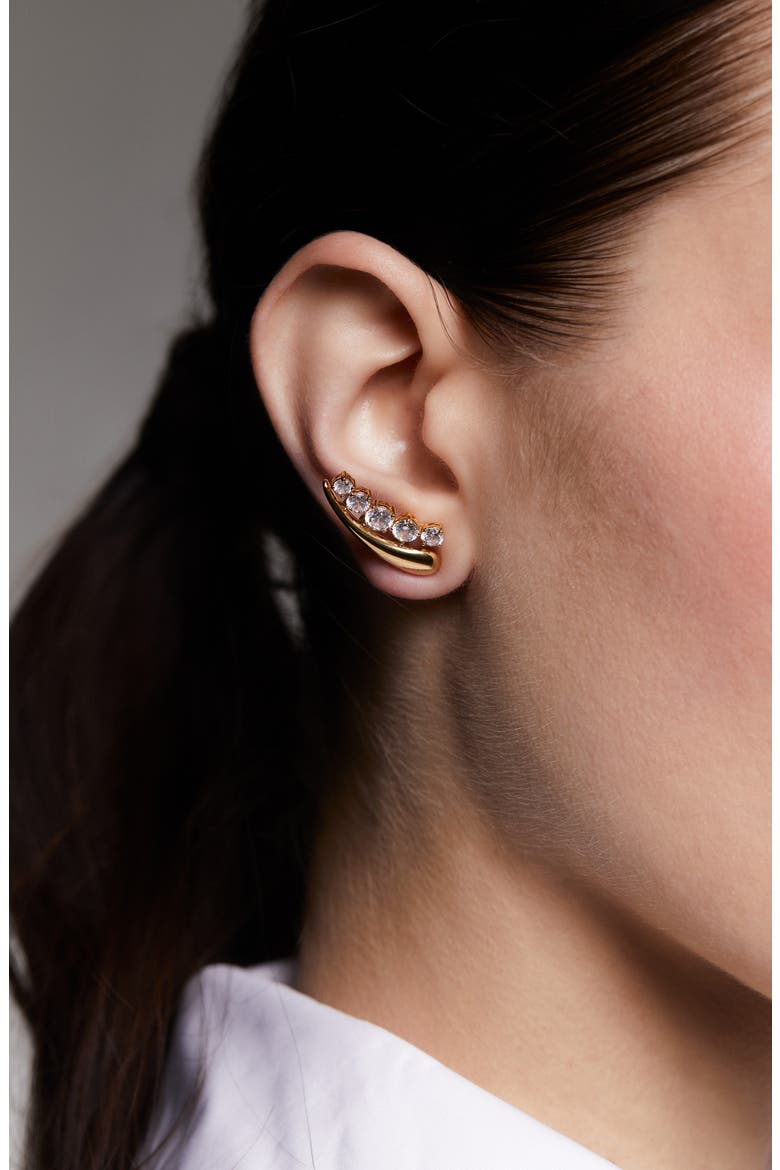 Phenom Ear Climbers, Alternate, color, GOLD