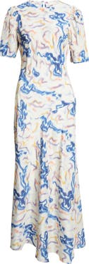 Ulla Johnson Samar Abstract Print Silk Dress