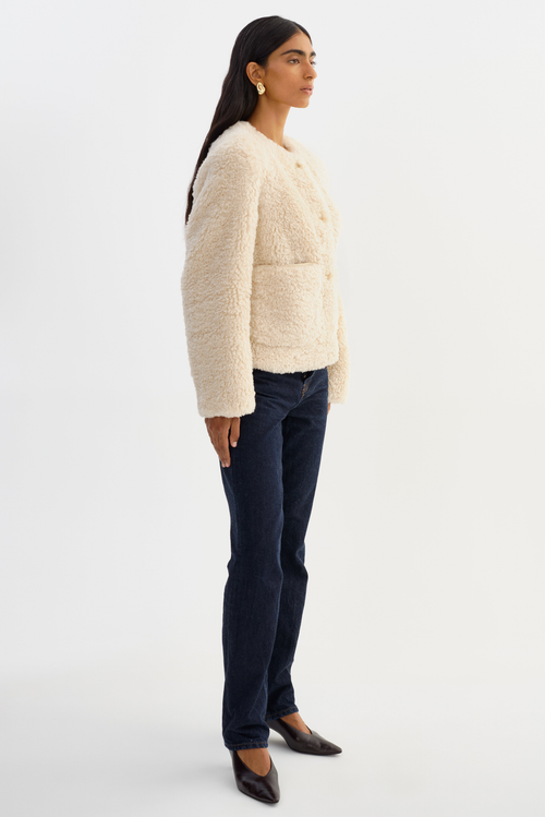 Lamarque Emilia | Faux Fur Jacket In Neutral