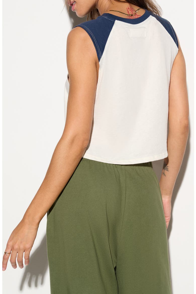Cosmic Mirage Rally Graphic Cotton Tank, Alternate, color, VINTAGE WHITE