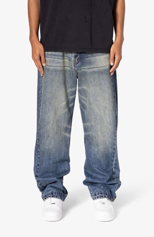 Mnml Ultra Baggy Washed Up Jeans In Blue