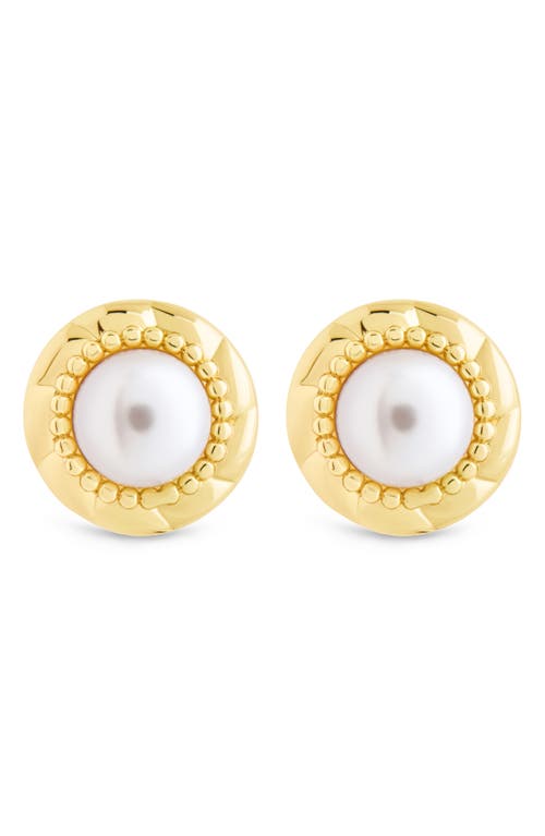 Sterling Forever Eudora Cultivated Pearl Stud Earrings
