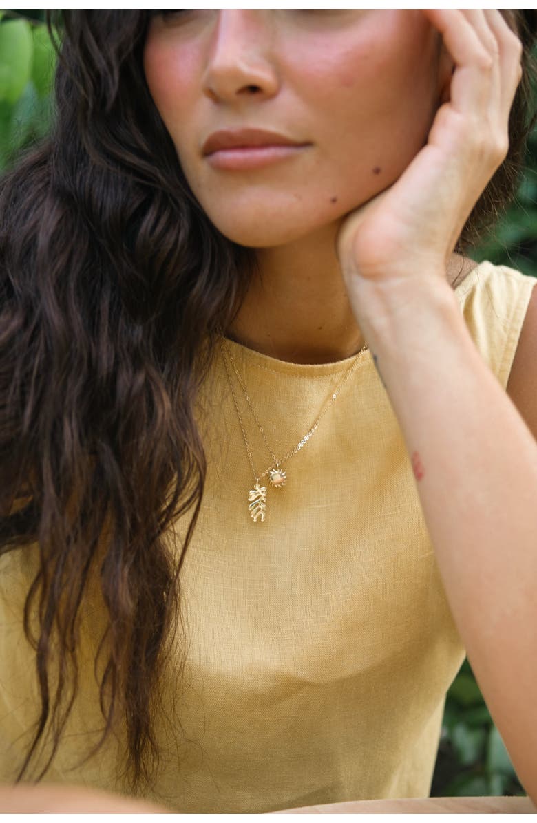 MUNS Fiori Necklace, Alternate, color, 18K Gold Chain