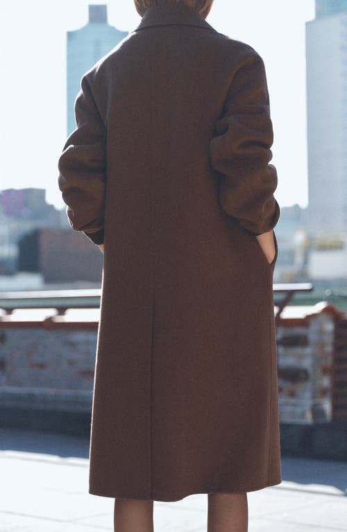 Mango Handmade Oversize Wool Blend Coat In Brown