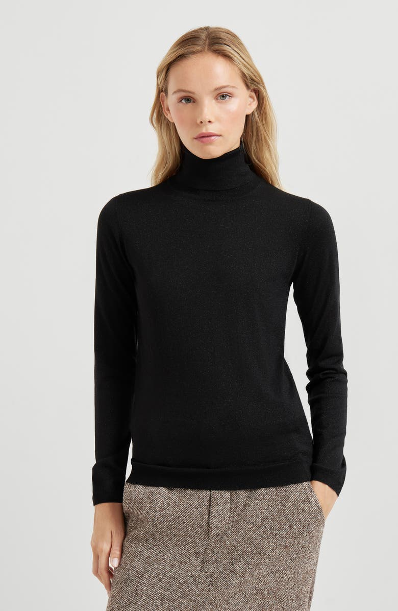 Brunello Cucinelli Lightweight sweater, Alternate, color, Black