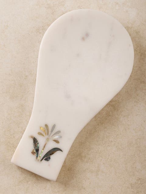 Jaipore Marble Spoon Rest - Small