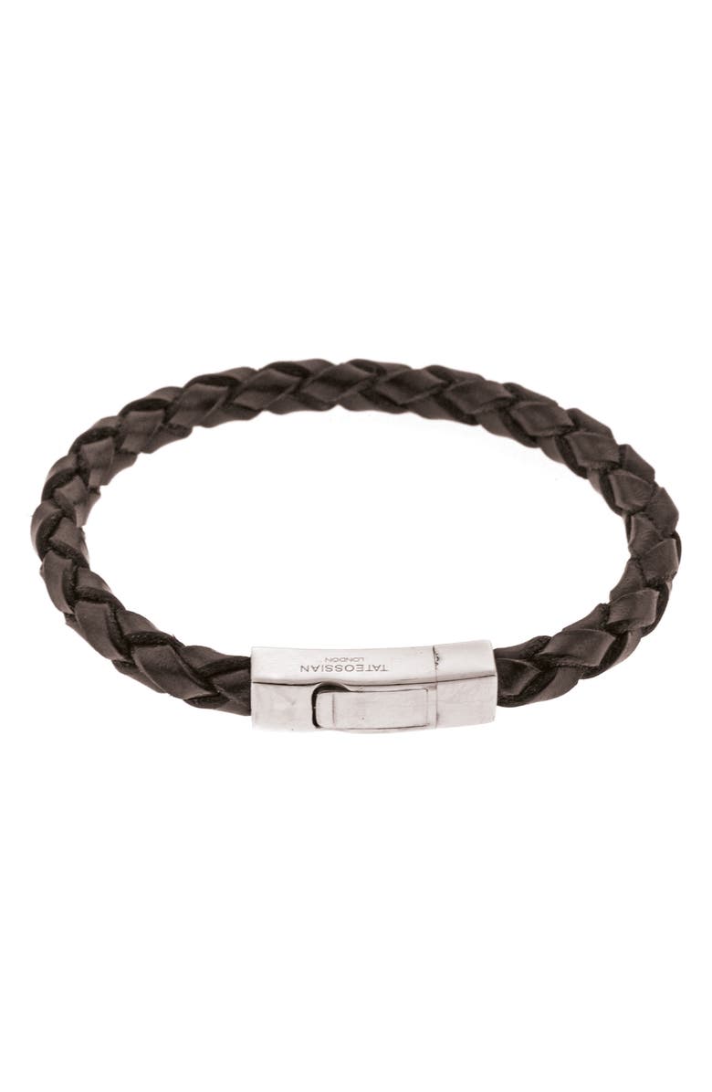 Tateossian Men's Click Scoubidou Bracelet, Main, color, Black