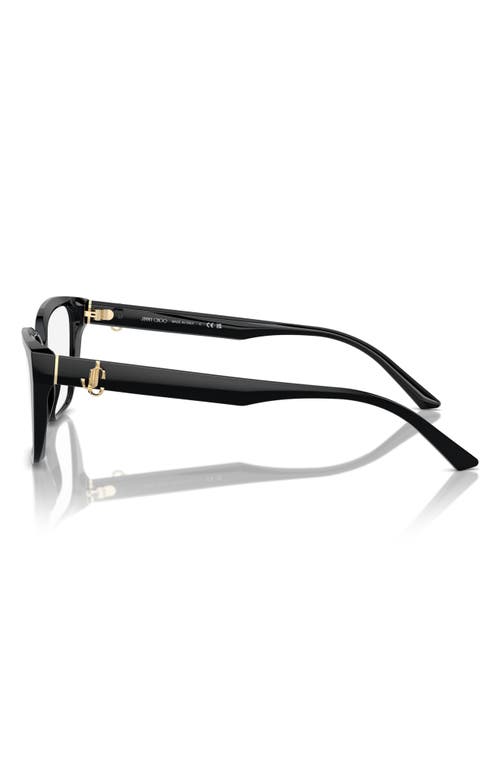 Jimmy Choo 55mm Cat Eye Optical Glasses In Black