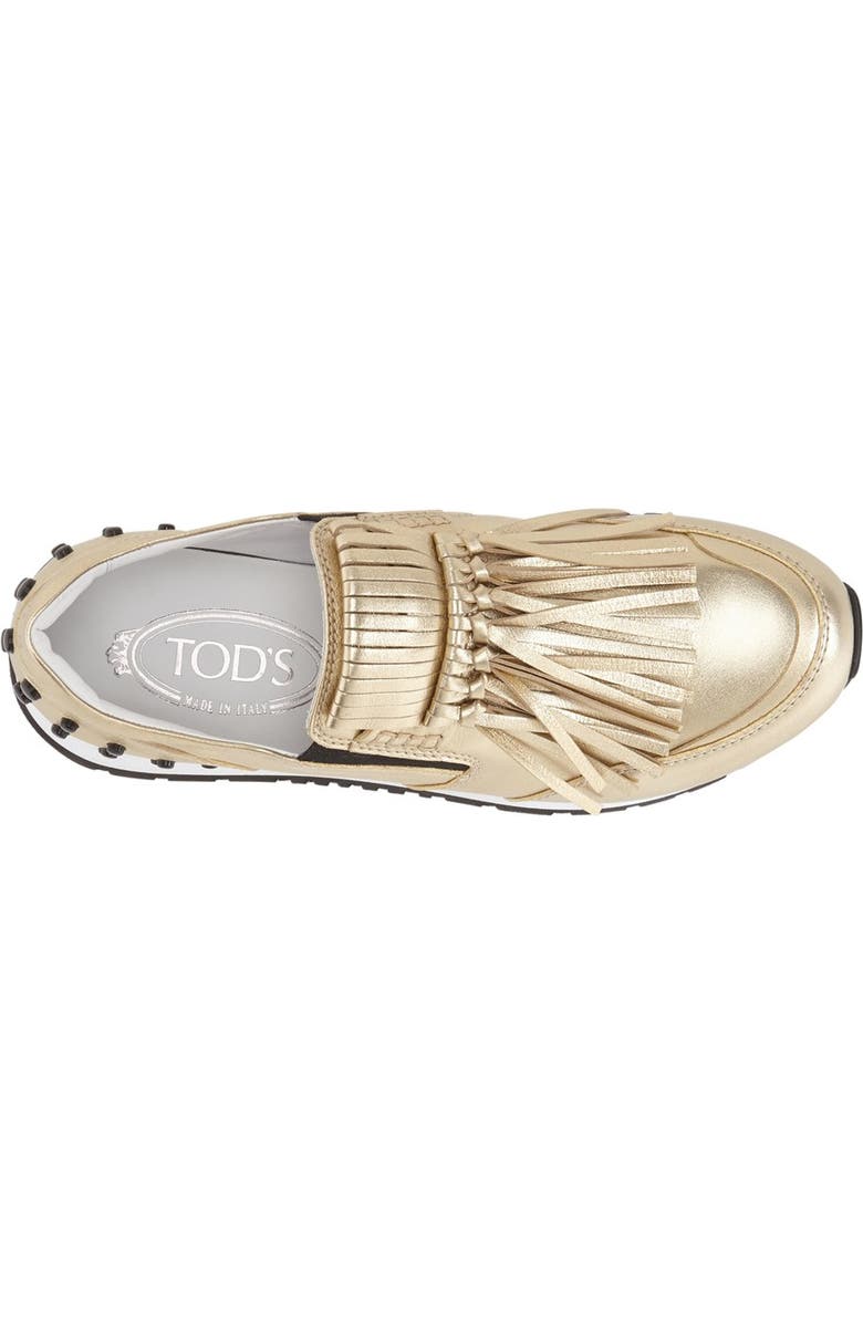 Tod's Fringe Loafer Sneaker, Alternate, color,